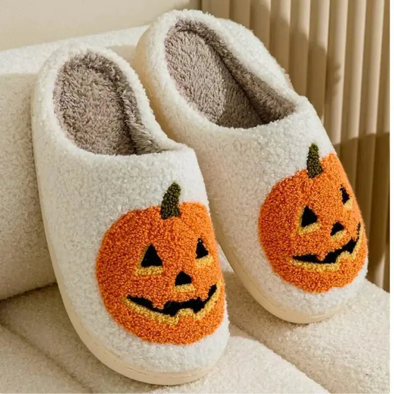 SPOOKY Halloween PUMPKIN Slippers