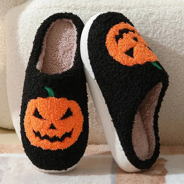 SPOOKY Halloween PUMPKIN Slippers