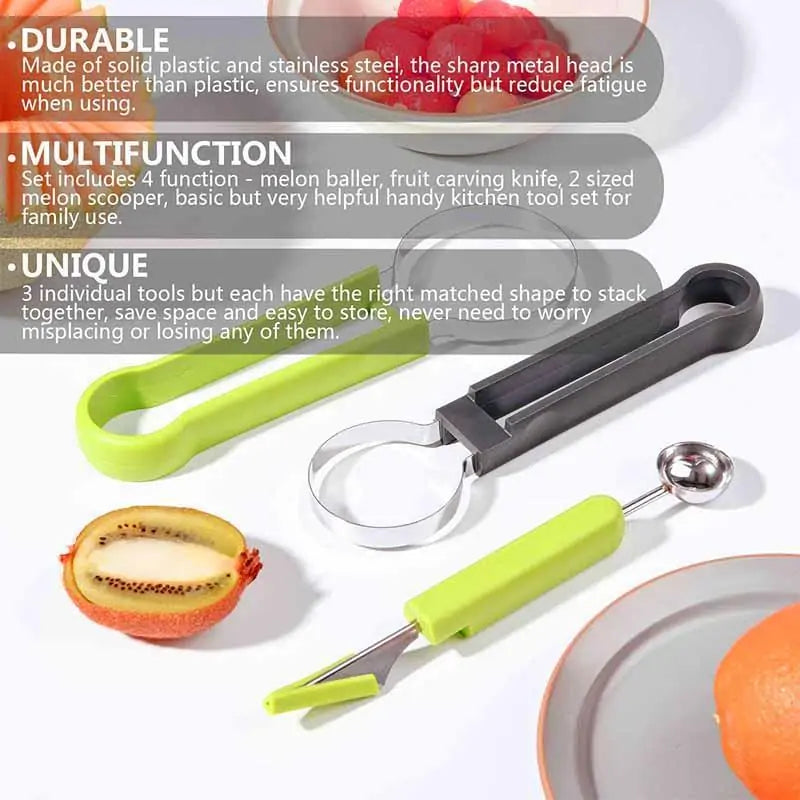 4 in 1 Stainless Steel Fruit Carving Knife Cutter