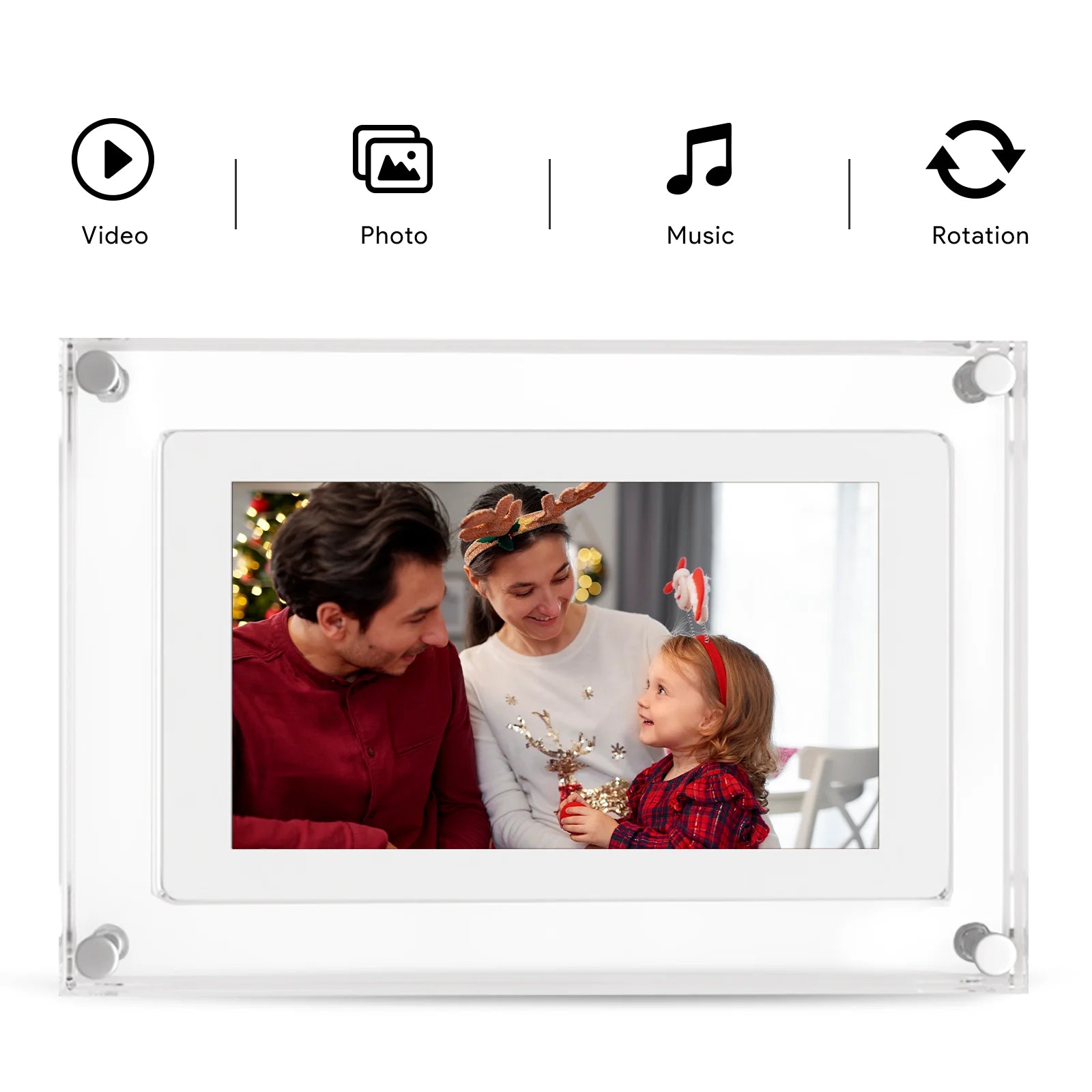 7inch motion frame digital photo frame 600x1024 IPS Screen NFT Display 1G Memory Battery Speaker type c