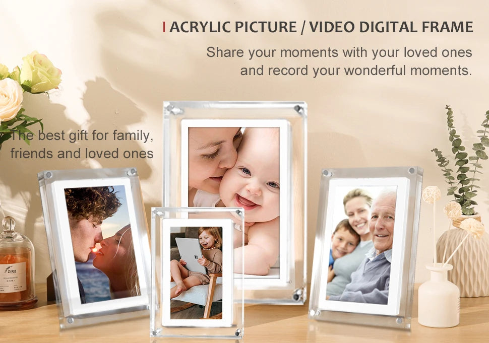 7inch motion frame digital photo frame 600x1024 IPS Screen NFT Display 1G Memory Battery Speaker type c