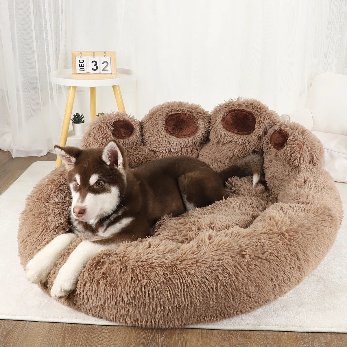 PAW Print Pet Dog Sofa Beds for Small Dogs Warm Accessories Large Dog Bed Mat Pets Kennel Washable Plush Medium Basket Puppy Cats Supplies