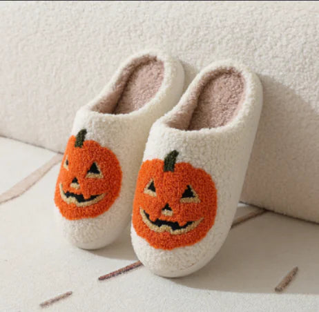 SPOOKY Halloween PUMPKIN Slippers